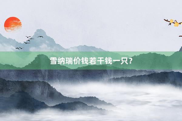 雪纳瑞价钱若干钱一只？